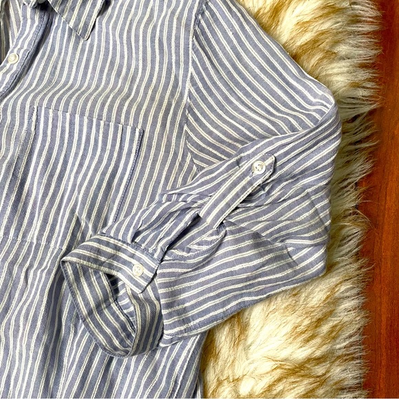 Olive & Oak tie front roll tab button down - Picture 6 of 6